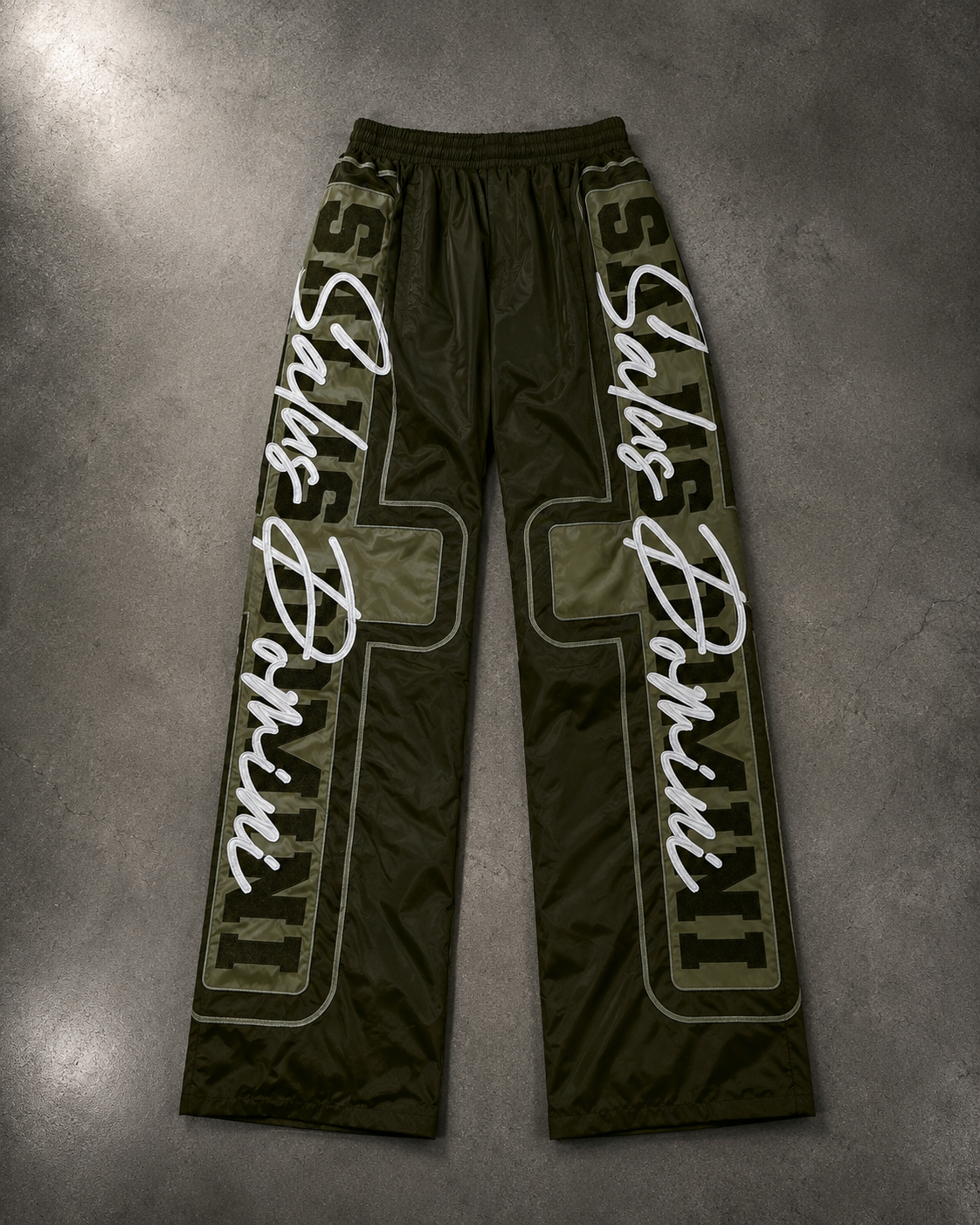 ARMY OLIVE Nylon Track Pants